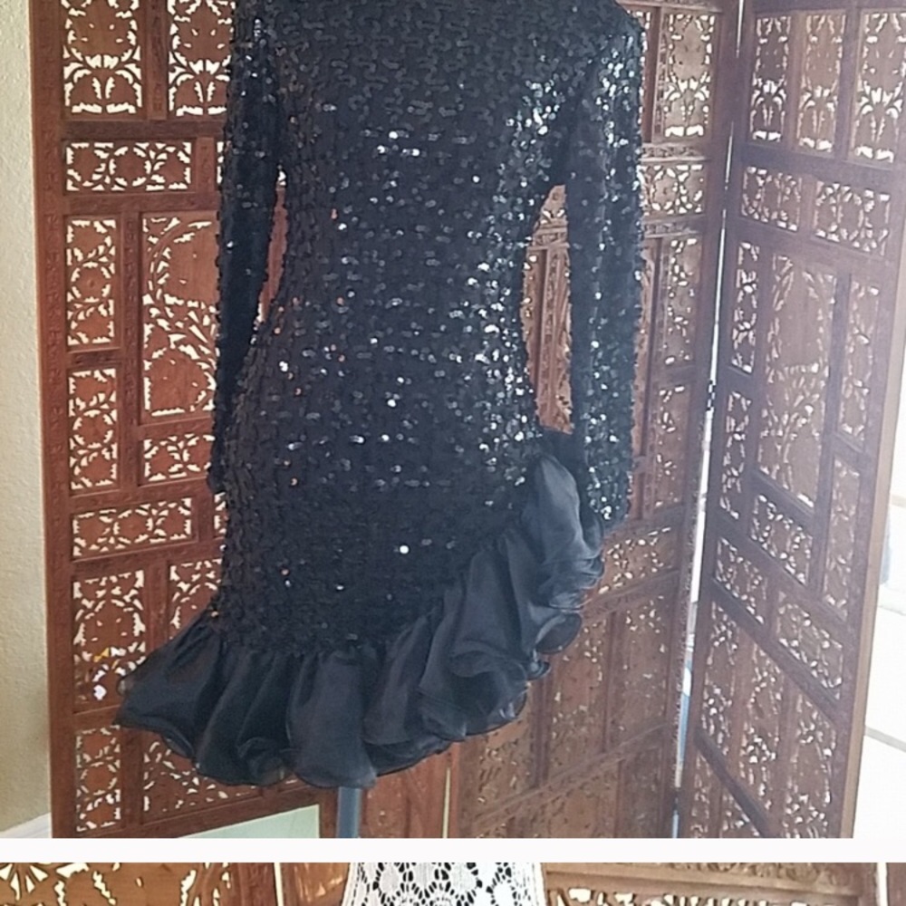 80s Dress Black